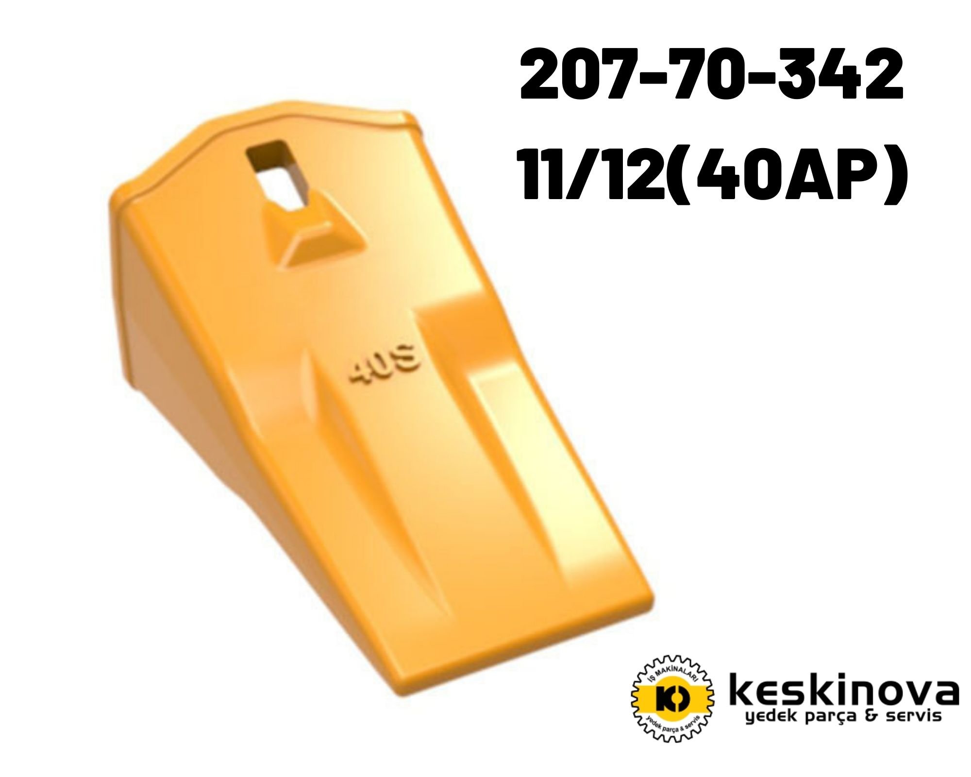 KOMATSU OEM PC 240 / PC 300-3,5 / PC 360 - 3 MODEL 207.70.34211 / 12 KAZMA UCU (Üstten Pimli) 40 AP